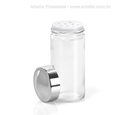 Porta condimentos em bambu/vidro