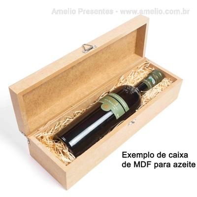 Azeite Colavita Saborizado na caixa de MDF