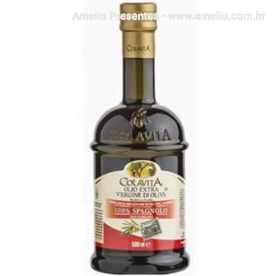 Azeite Colavita Mundo na caixa de MDF