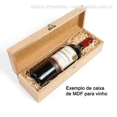 Vinho Chileno Petirrojo Merlot na caixa de MDF