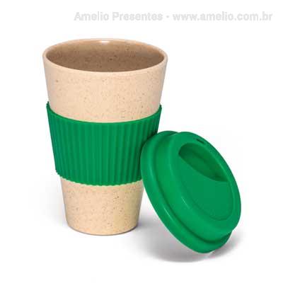 Copo para viagem Bambu e Silicone
