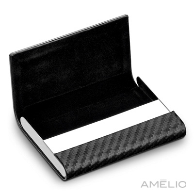 Porta Cartões Couro/Metal