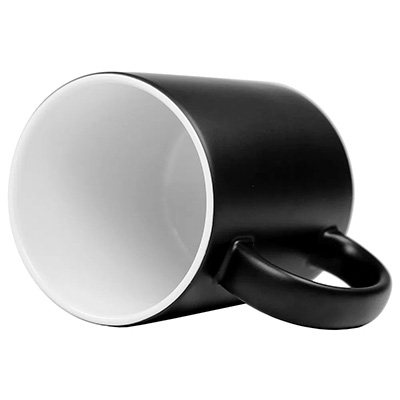 Caneca Mágica Preta Fosca para Sublimação 325ml