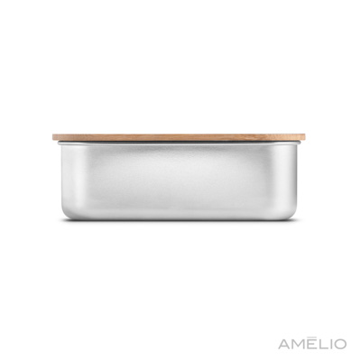 Marmita em aço inox e bambu