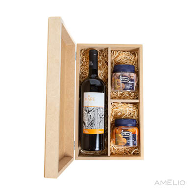 Kit vinho com aperitivos