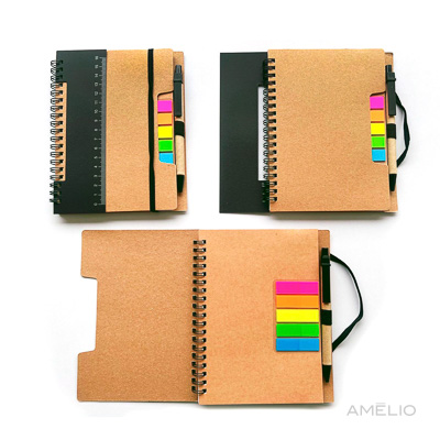 Bloco De Anotações Com Régua e Caneta