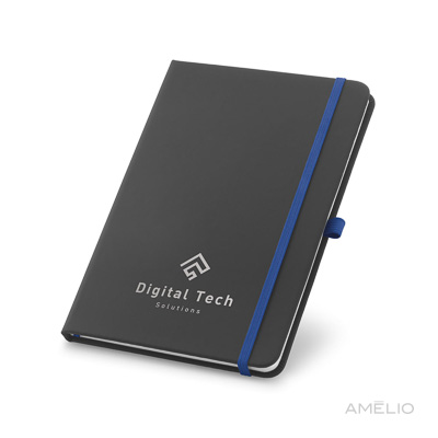 Caderno A6 capa dura couro sintético