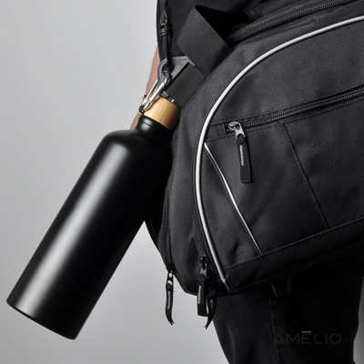 Garrafa De Aluminio Preta - 1 Litro