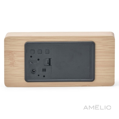 Relógio Despertador de madeira