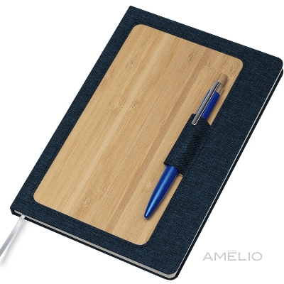 Caderno Capa em RPET e Bambu