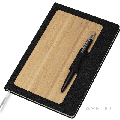 Caderno Capa em RPET e Bambu