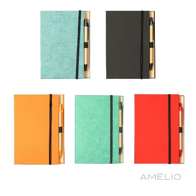 Bloco de anotações c/ autoadesivos e caneta