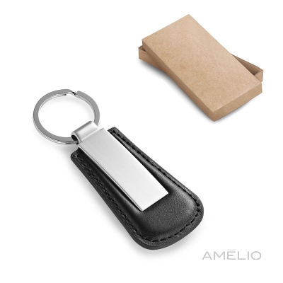 Chaveiro couro/metal