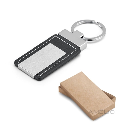 Chaveiro couro/metal