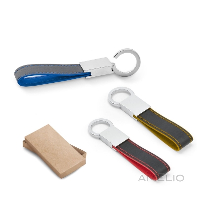 Chaveiro couro/metal