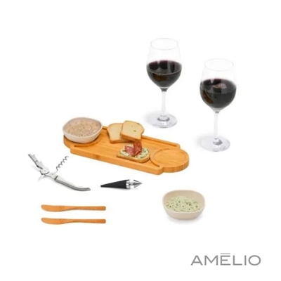 Kit Para Petisco E Vinho - 9 Pçs