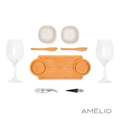 Kit Para Petisco E Vinho - 9 Pçs