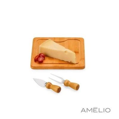 Conjunto com tábua para queijo - 3 pçs