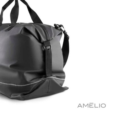 Mala esportiva com faixa refletiva